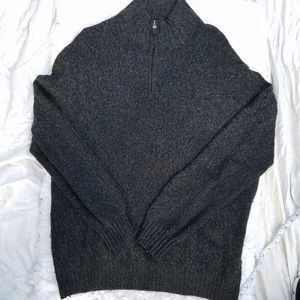 GIORGIOLINI Sweater ITALY Men's Gray 1/4 Zip Pullo